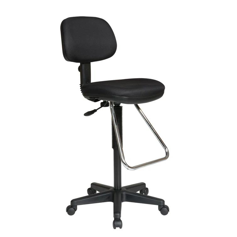 Polyester Blend Drafting Chair with Headrest