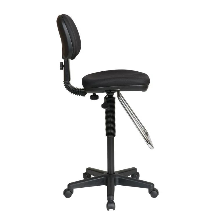 Polyester Blend Drafting Chair with Headrest