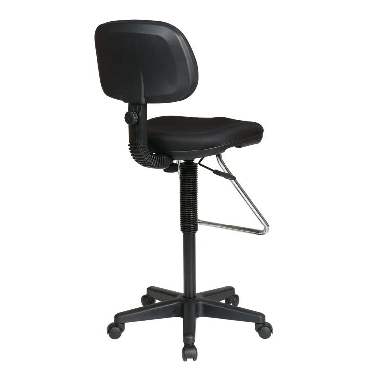 Polyester Blend Drafting Chair with Headrest