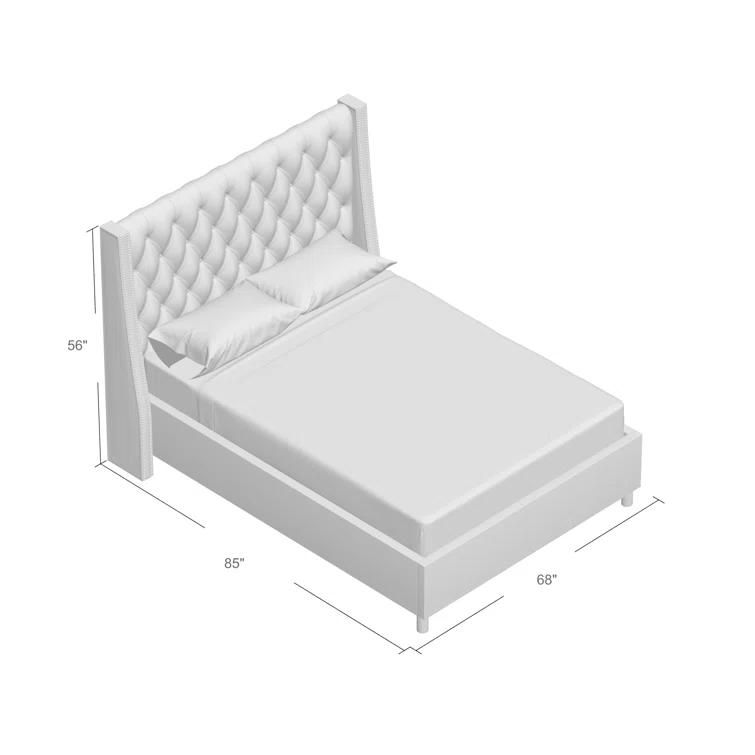 Annabel Upholstered Wingback Bed