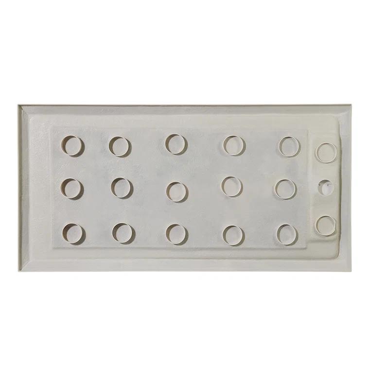 OVE Decors 72" x 36" Rectangle Shower Base Pan, White Acrylic, Hidden Side Drain, Reversible Design