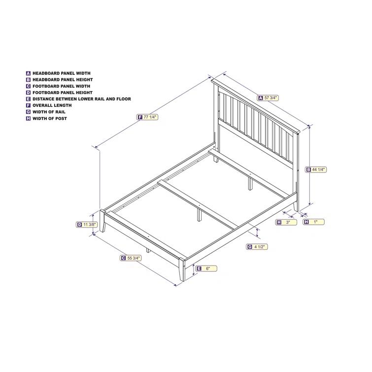 Solid Wood Panel Bed by Winston Porter