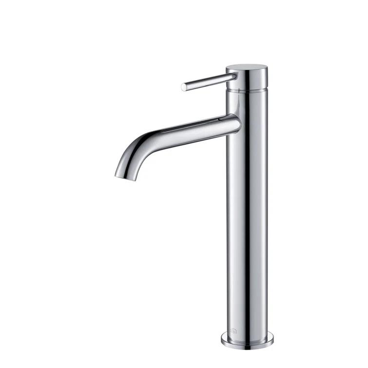KIBI C-KBF1009CH-KPW101CH Circular Vessel Sink Faucet Single-handle Bathroom Faucet