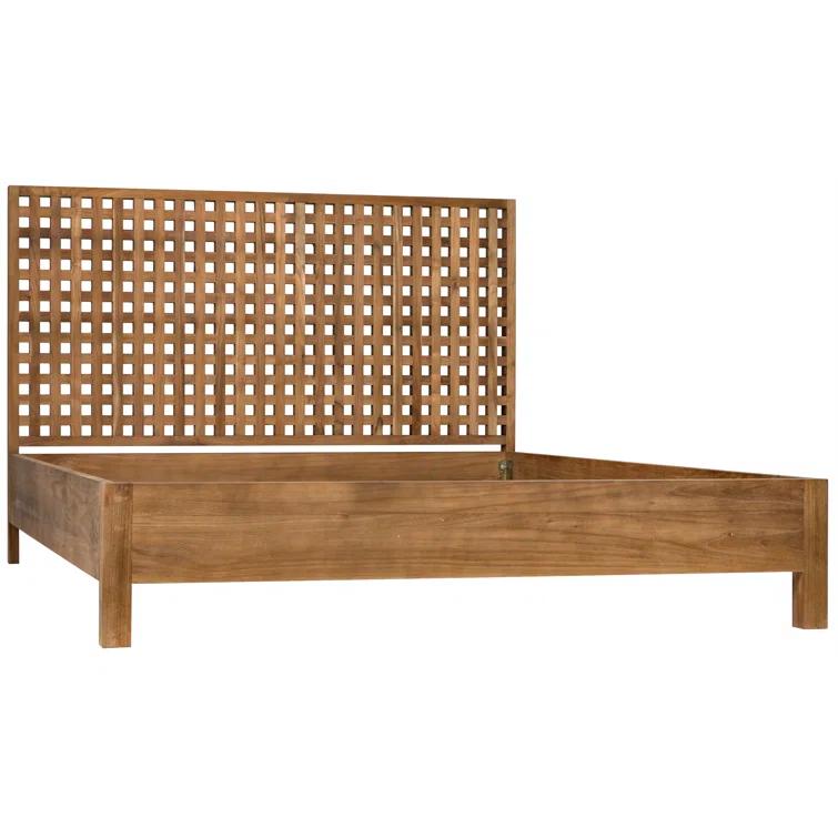 Noir Quinnton Solid Wood Slat Bed