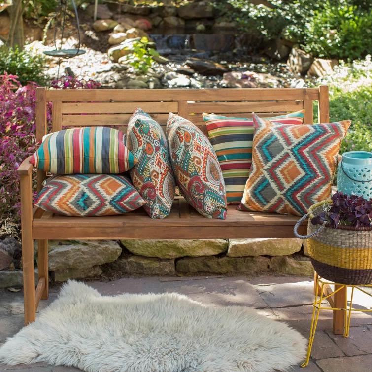 Indoor/Outdoor Reversible Throw Pillow
