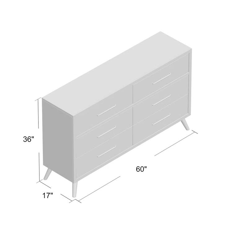 60'' W 6 - Drawer Dresser