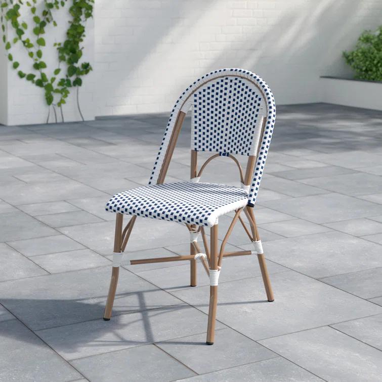 Casidy Polyethylene (PE) Wicker Wicker Outdoor Dining Side Chair
