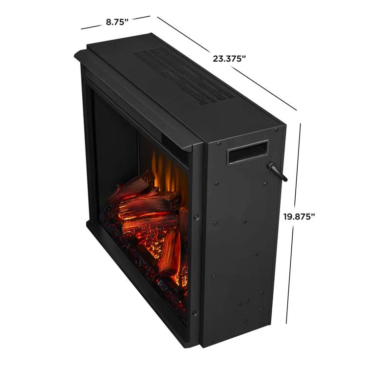 Marlowe 70" Electric Fireplace TV Stand in Black by Real Flame