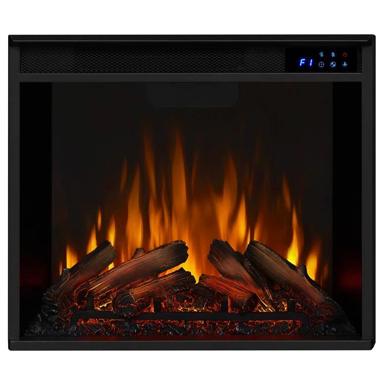 Marlowe 70" Electric Fireplace TV Stand in Black by Real Flame
