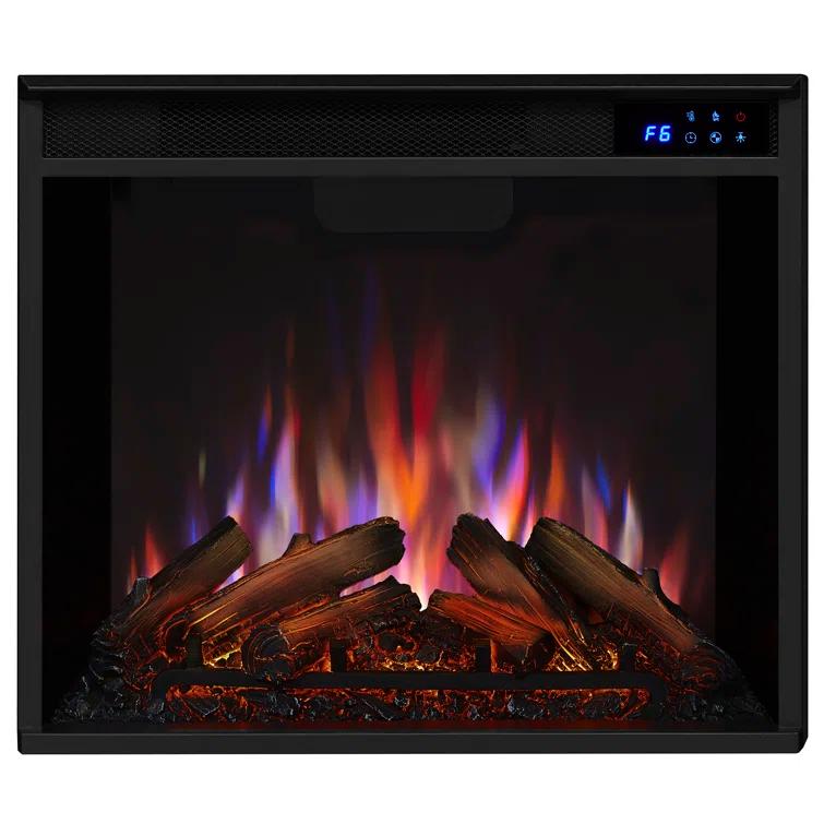 Marlowe 70" Electric Fireplace TV Stand in Black by Real Flame