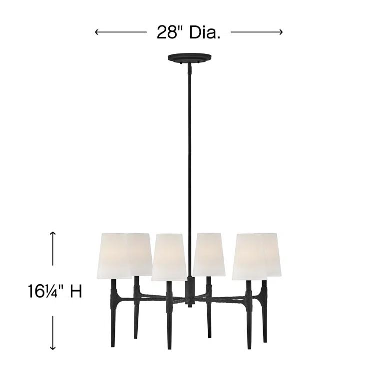 Ingle Chandelier - Black / 28"Dia