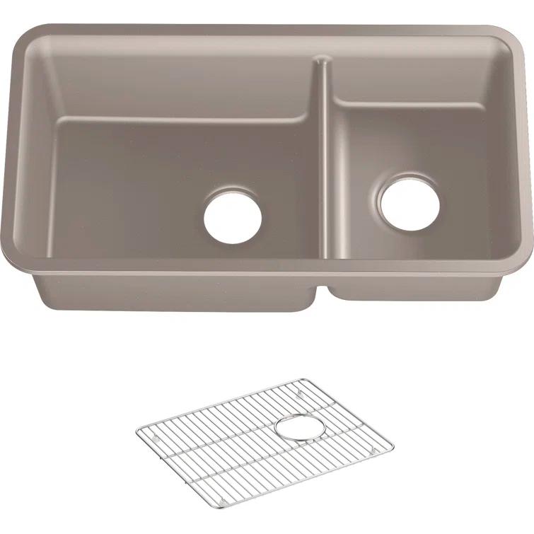 Cairn® 34" L x 18" W Double Basin Undermount with Accessories