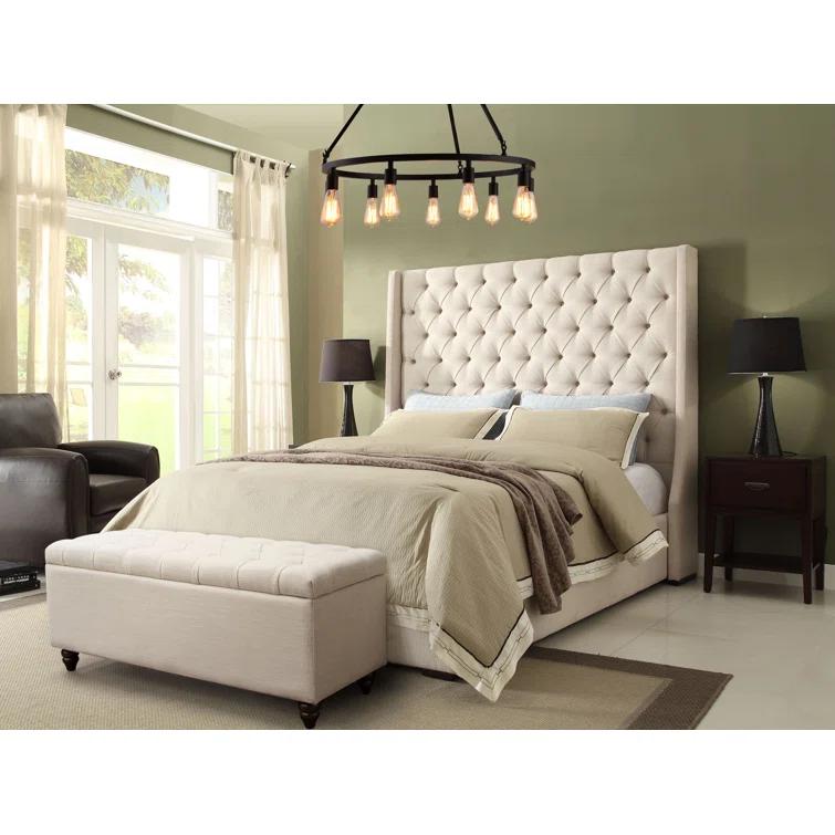 Diamond Sofa Park Avenue Upholstered Wingback Bed