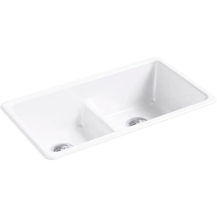 IronTones® Kohler 33" L x 18.75" W Drop-in Smart Divide Double-Equal Kitchen Sink