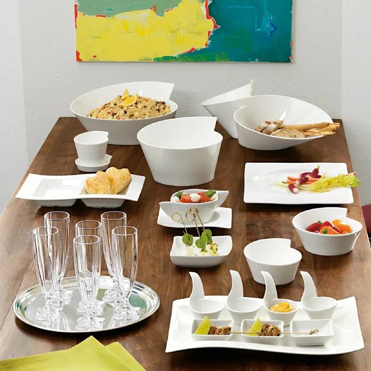Villeroy & Boch Villeroy & Boch New Wave 5 Piece Antipasti Divided Serving Dish Set