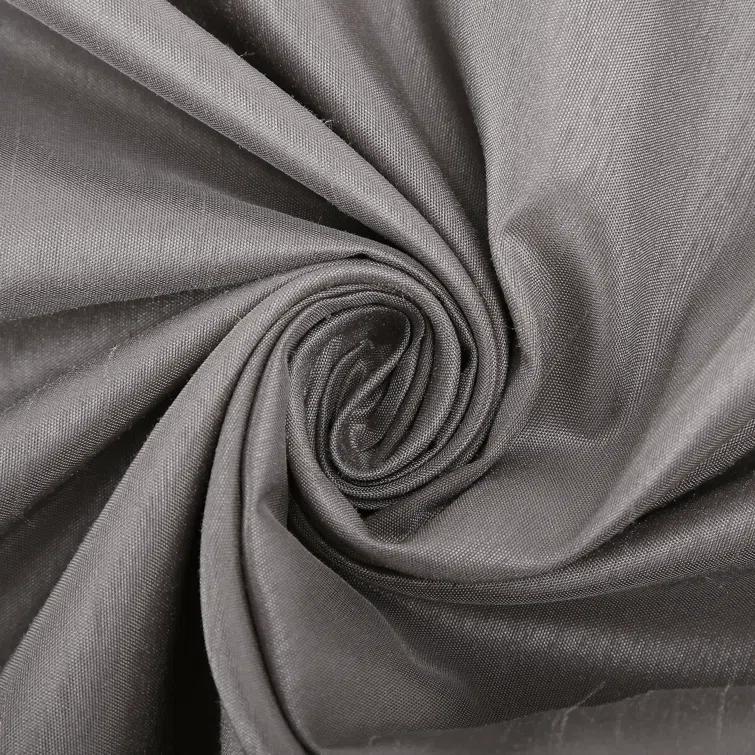 Faux Dupioni Silk Thermal Extreme 100% Blackout Back Tab Curtain Panel