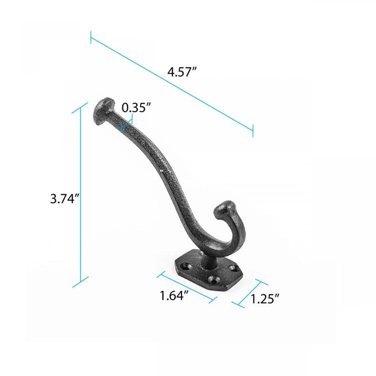 Double Wall Mount Hooks 5" Jacket Hanger