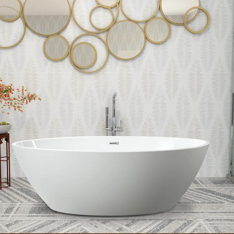 Freestanding Soaking Acrylic Bathtub