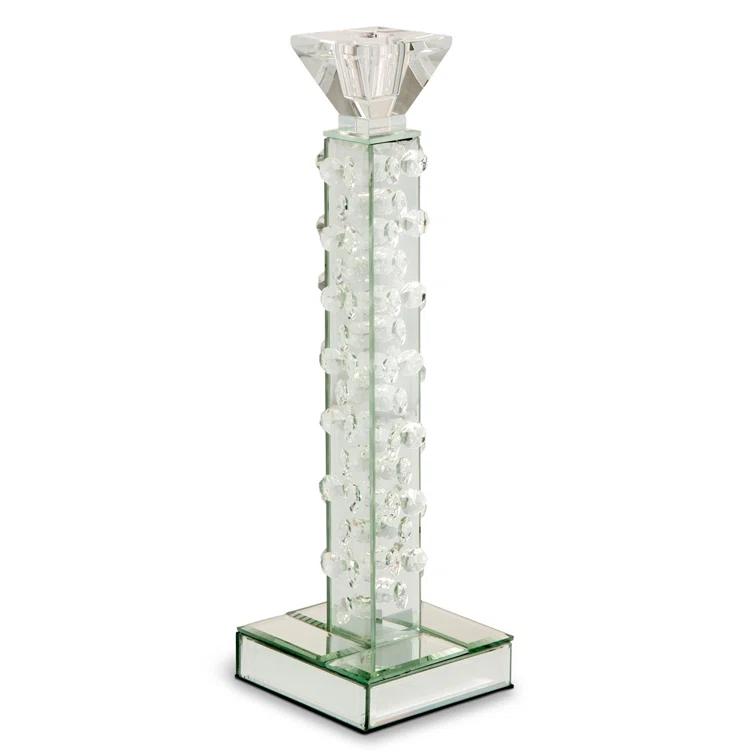 Michael Amini Montreal 13.75'' H Glass Tabletop Candlestick (Set of 6)