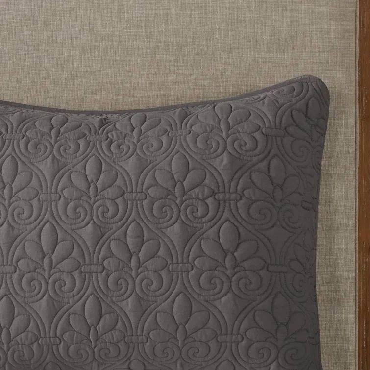 Madison Park Quebec 3 Piece Split Corner Pleated Quilted Bedspread