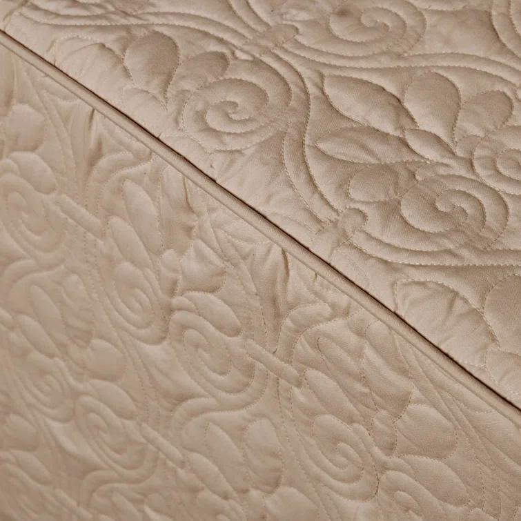 Madison Park Quebec 3 Piece Split Corner Pleated Quilted Bedspread