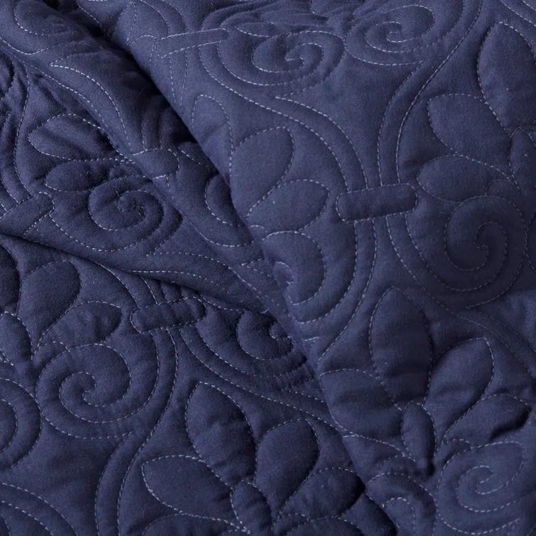 Madison Park Quebec 3 Piece Split Corner Pleated Quilted Bedspread