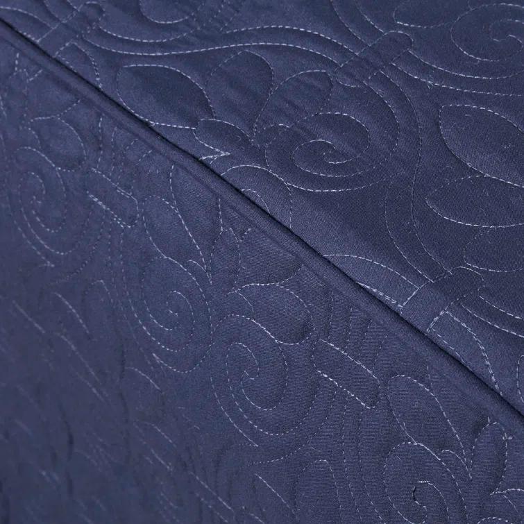 Madison Park Quebec 3 Piece Split Corner Pleated Quilted Bedspread