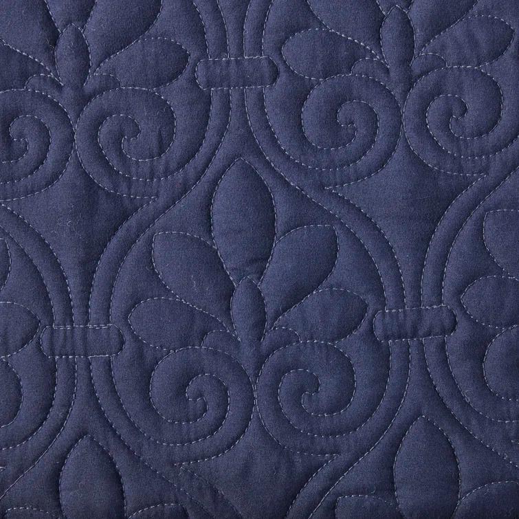 Madison Park Quebec 3 Piece Split Corner Pleated Quilted Bedspread
