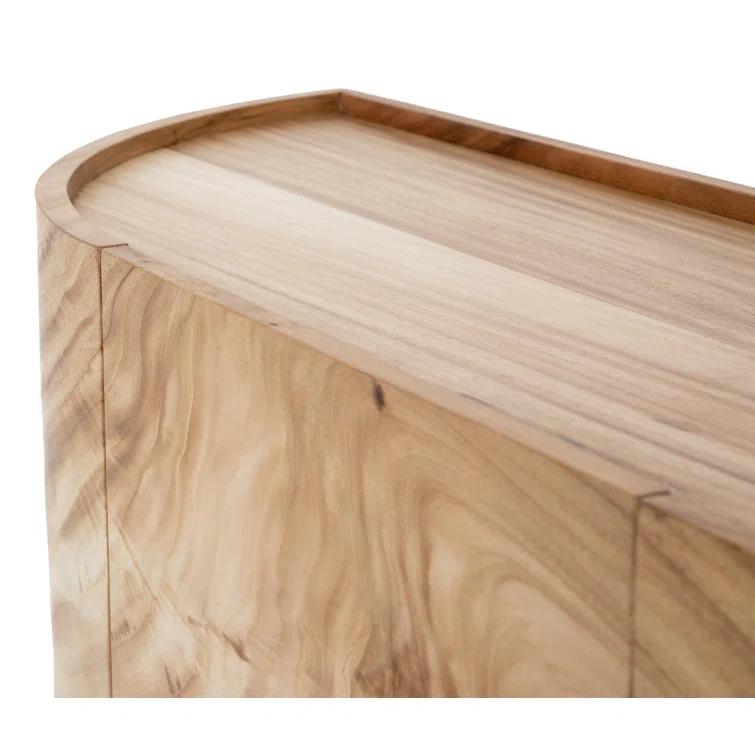 Lunas 77'' Gold Guanacaste Modern Sideboard