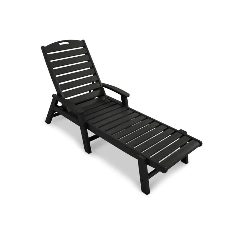 Yacht Club Chaise with Arms - Stackable