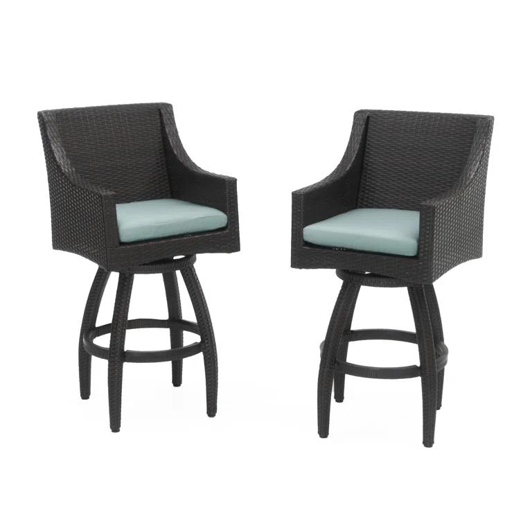 Wildon Home® Fionnula 30" Patio Bar Stool With Sunbrella Cushion Covers (Set of 2)