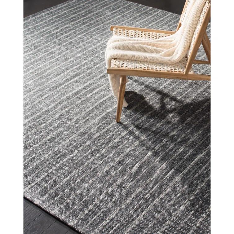 Miles Lauren Ralph Lauren Hand Woven Wool, Viscose Striped Rug