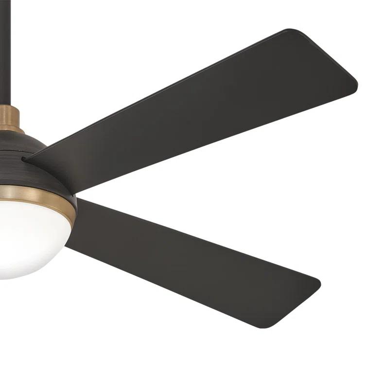 54" 4 - Blade LED Standard Ceiling Fan with Remote Control and Light Kit Included