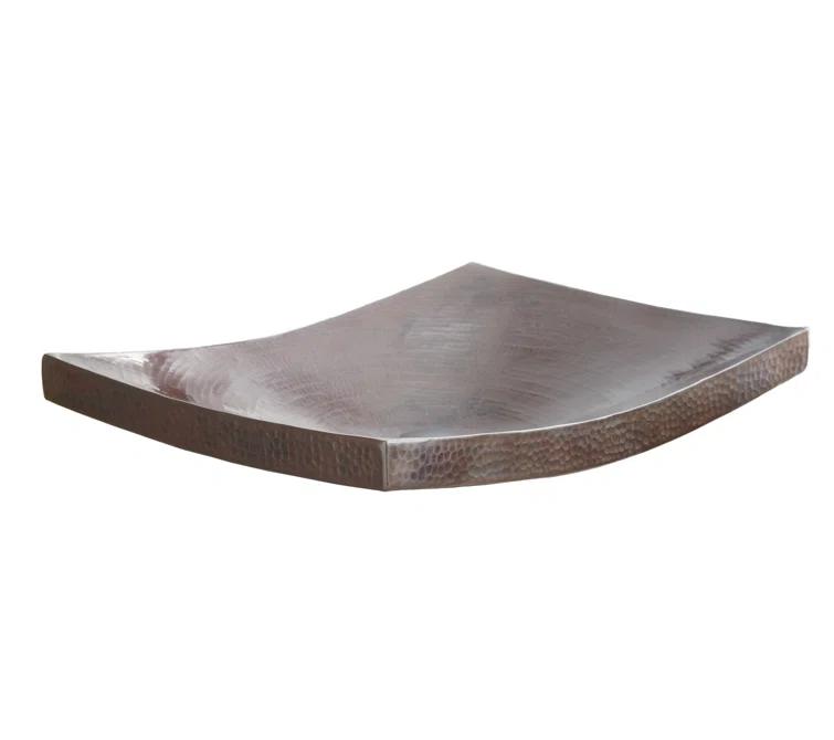 Maestro Antique Copper Metal Hand Hammered Rectangular Vessel Bathroom Sink