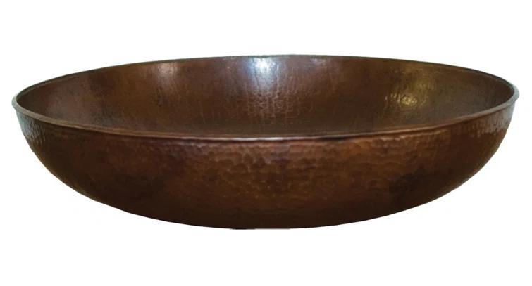 Maestro Copper Circular Vessel Bathroom Sink