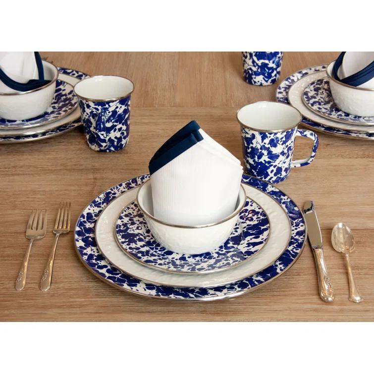 Golden Rabbit Golden Rabbit Swirl Enamelware Serving Bowl