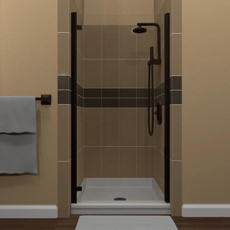MP Swinging 30" x 73" Hinged Semi-Frameless Shower Door