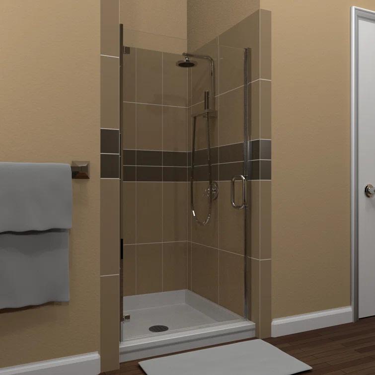 MP Swinging 30" x 73" Hinged Semi-Frameless Shower Door