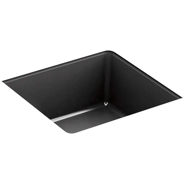 Verticyl Vitreous China Square Undermount Bathroom Sink with Overflow