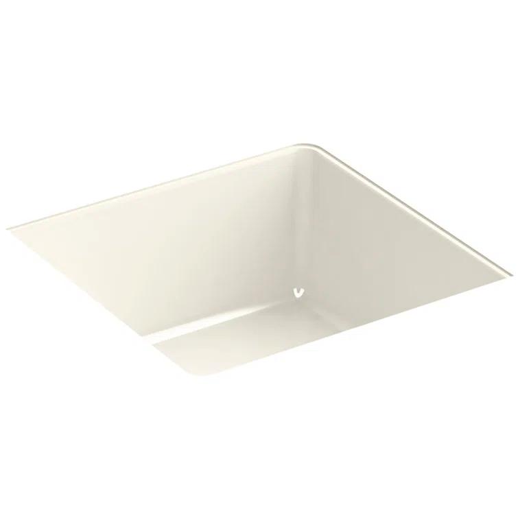 Verticyl Vitreous China Square Undermount Bathroom Sink with Overflow