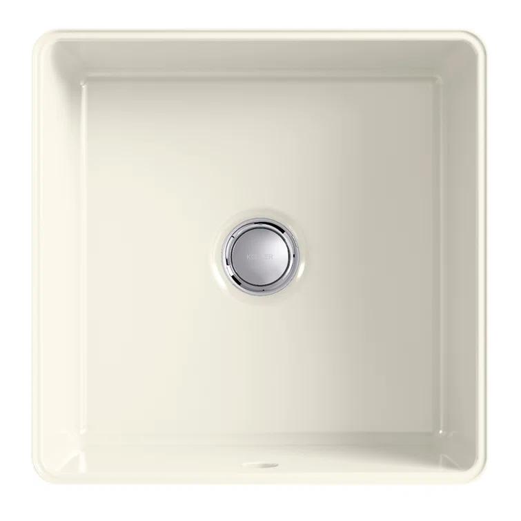 Verticyl Vitreous China Square Undermount Bathroom Sink with Overflow