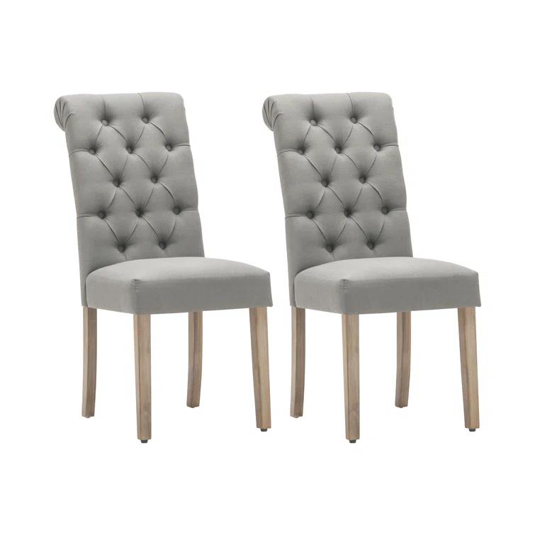 Ophelia & Co. Monarda 18.75'' H Tufted Upholstered Side Chair (Set of 2)