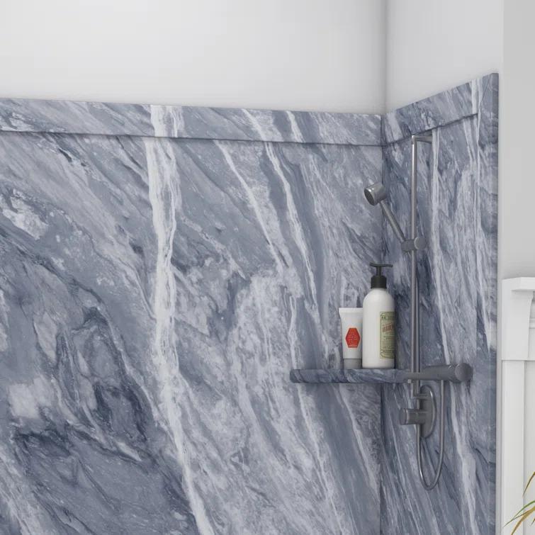 FlexStone Royale 60"W x 36"D x 80"H Alcove Bathtub/Shower Surround