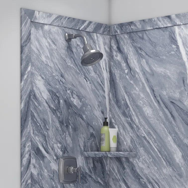 FlexStone Elegance 2-Panel 48"W x 36"D x 80"H Corner Shower Surround