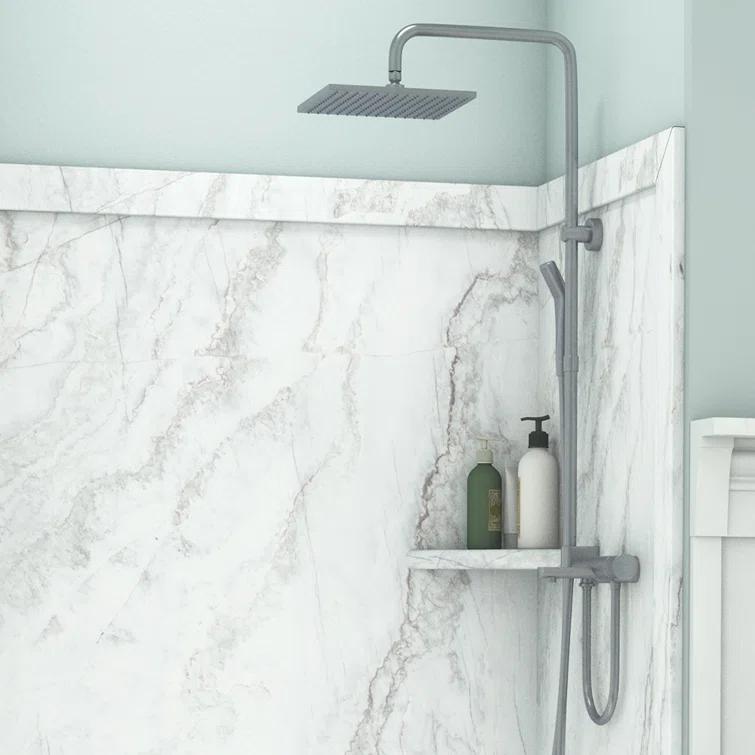 FlexStone Elegance 3-Panel 48"W x 36"D x 80"H Alcove Shower Surround