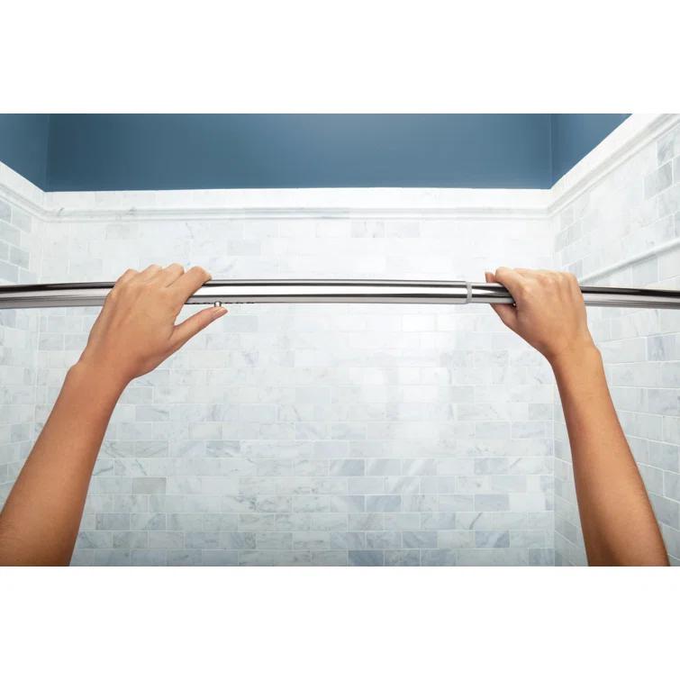 Moen 5-Foot Adjustable Tension Single Curved Shower Curtain Rod