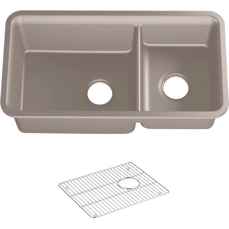Cairn® 34" L x 18" W Double Basin Undermount with Accessories