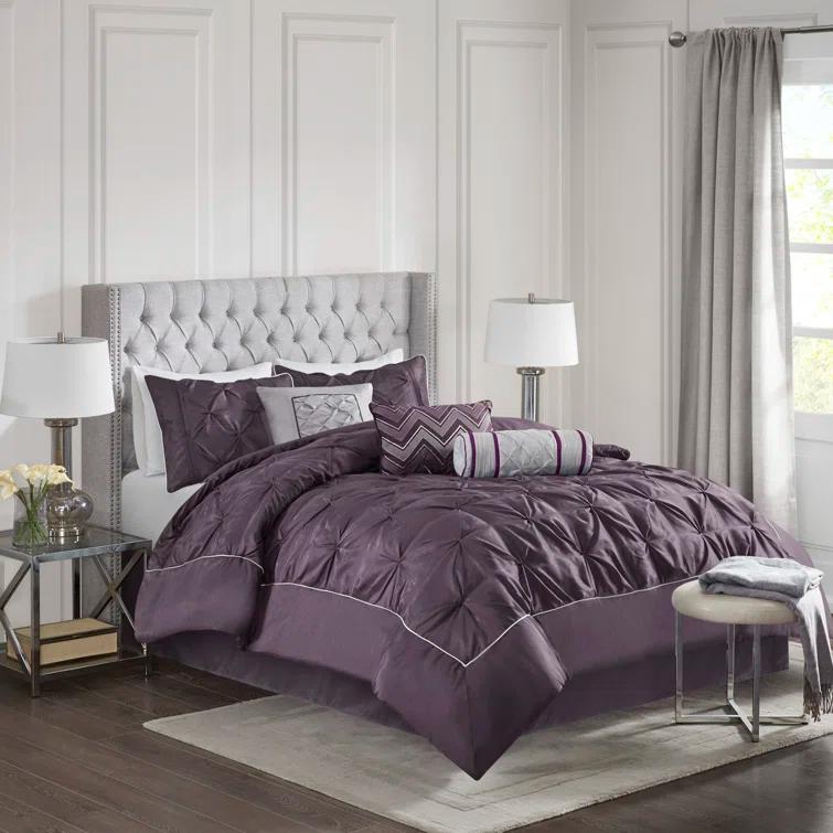 Madison Park Laurel 7 Piece Tufted Comforter Set