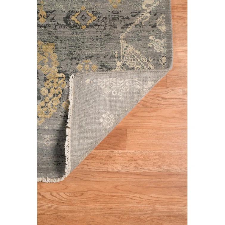AMER Rugs Pearl Hand-Knotted Silver Sand Area Rug | Perigold