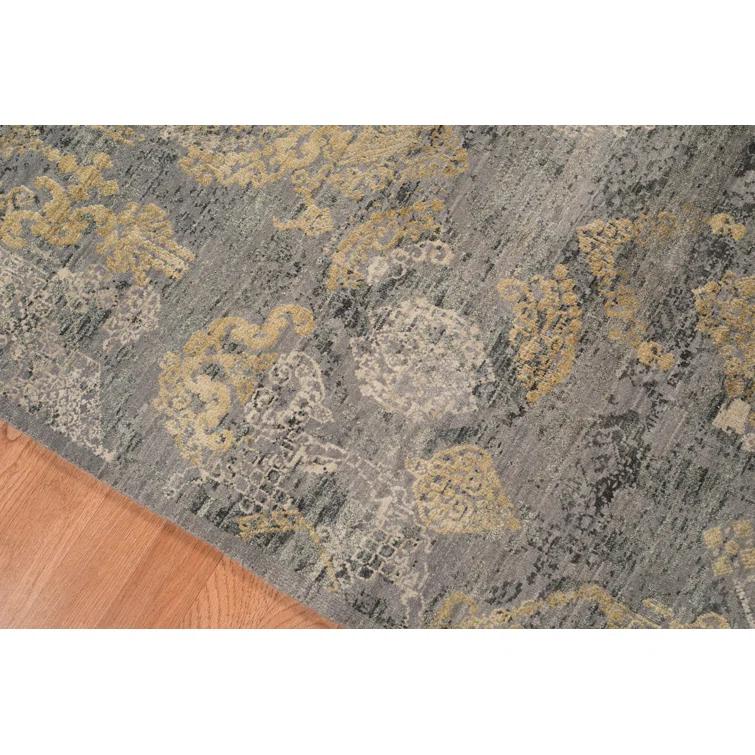 AMER Rugs Pearl Hand-Knotted Silver Sand Area Rug | Perigold